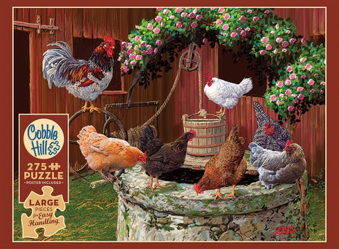 THE CHICKENS ARE WELL 275 LARGE PIECE JIGSAW PUZZLE - BURGESS. JOSEPH
